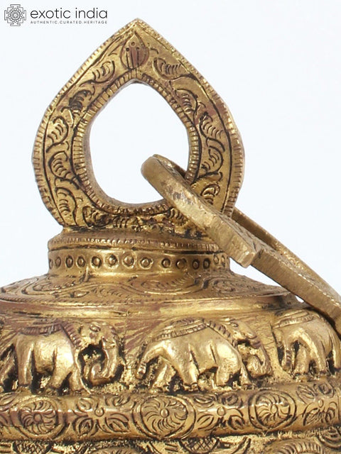 29'' Ashtalakshmi Bell With Multiple Design Engraved | Brass