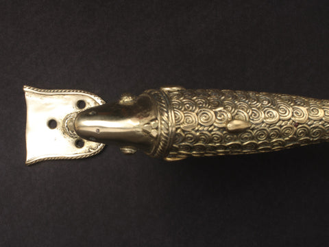 10'' Designer Happy Fish | Brass Door Handle