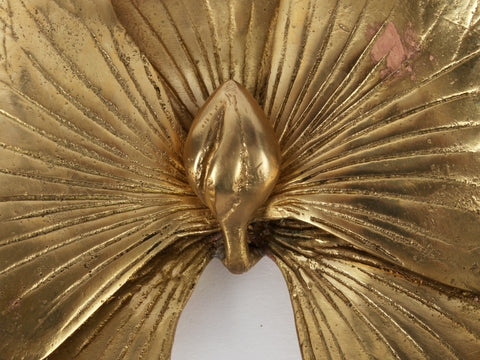 7'' Beautiful Brass Orchid Wall Hanging Decor
