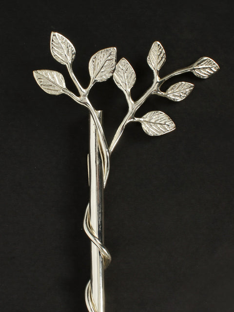 18" Silver-Plated Brass Climbing Plant | Wall Hanging