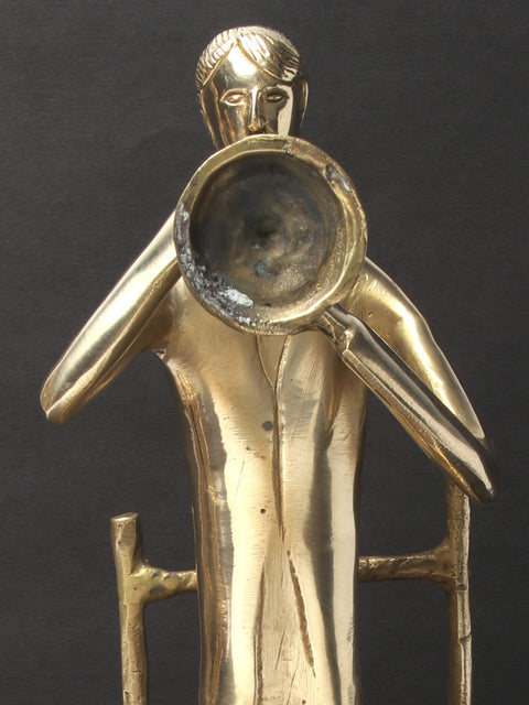 18" Brass Trumpet Master | Home Décor