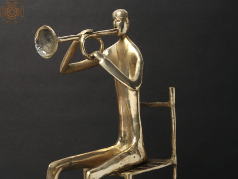 18" Brass Trumpet Master | Home Décor