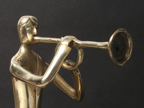 18" Brass Trumpet Master | Home Décor