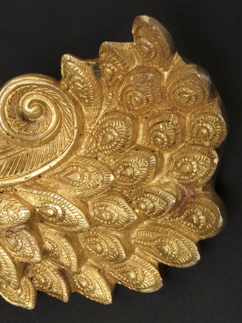 11" Brass Peacock Figurine | Showpiece