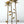 17" Brass Lotus Design Three Cups Candle Holder with Stand