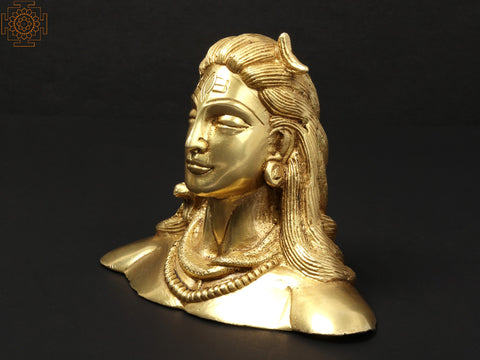 5'' Hindu God Adiyogi Shiva | Brass