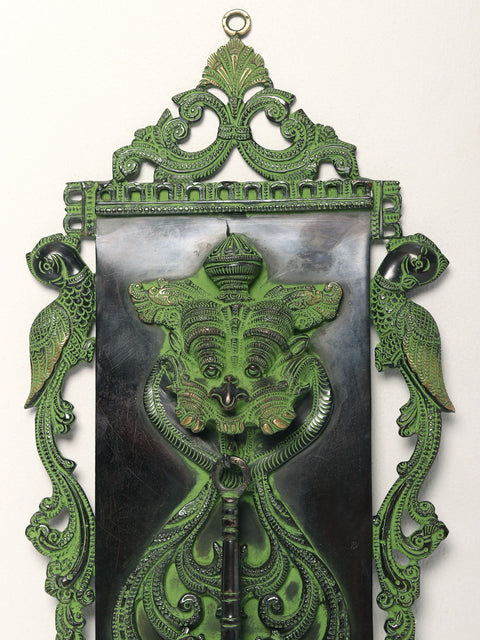 20" Kirtimukha Design Door Knocker in Brass