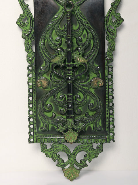 20" Kirtimukha Design Door Knocker in Brass