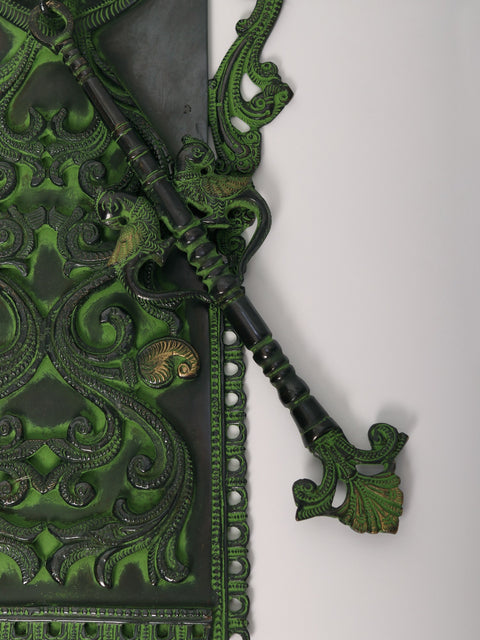 20" Kirtimukha Design Door Knocker in Brass