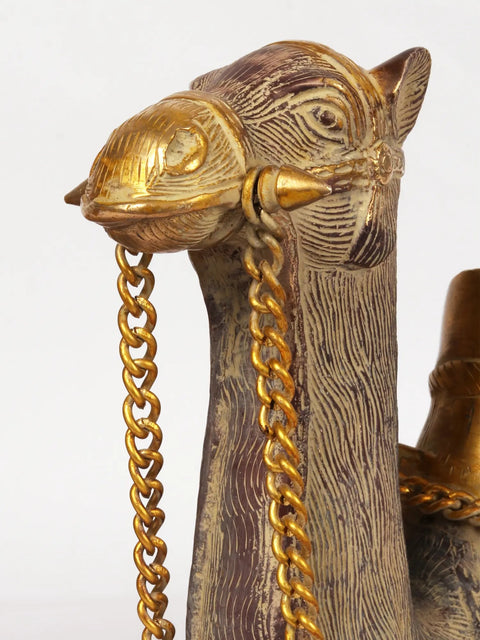 16" Pair of Camel in Brass | Decorative Showpiece