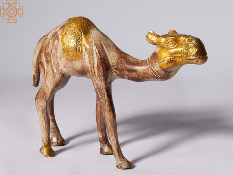 7'' Wandering Camels Figurine in Brass | Home Décor