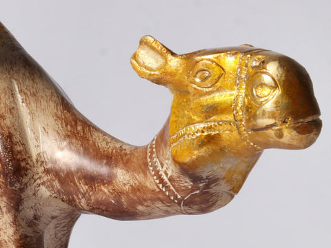7'' Wandering Camels Figurine in Brass | Home Décor