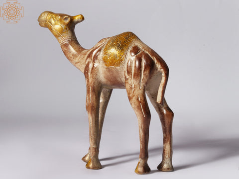 7'' Wandering Camels Figurine in Brass | Home Décor