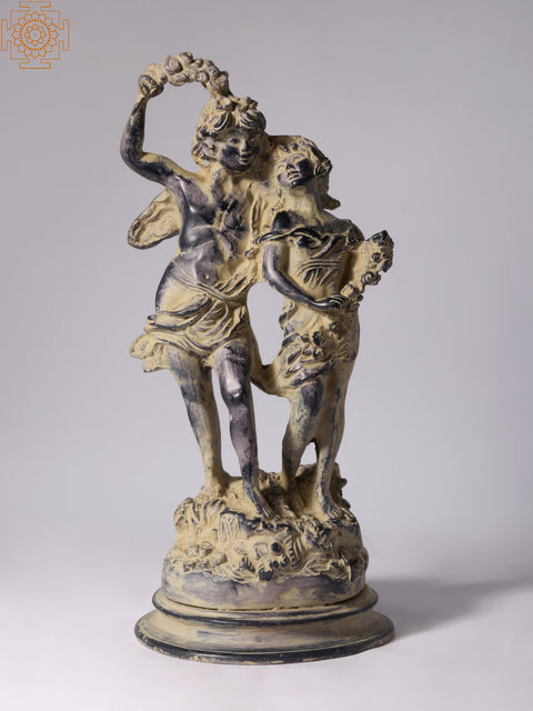 Greek Love Couple Idol in Brass | Home Décor