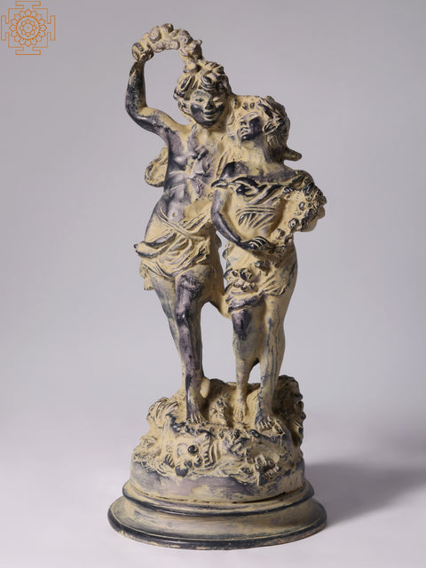 Greek Love Couple Idol in Brass | Home Décor