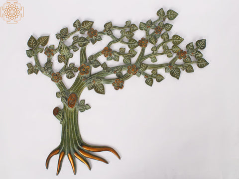 22" Wall Decor Tree in Brass