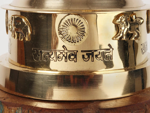 Brass Ashoka Pillar | Indian Emblem | Satyamev Jayate