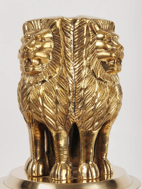 Brass Ashoka Pillar | Indian Emblem | Satyamev Jayate
