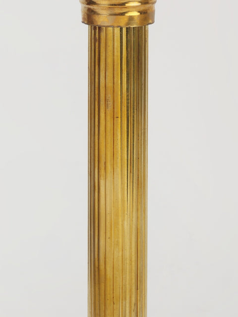 13" Brass Ashoka Stambh on Wooden Base