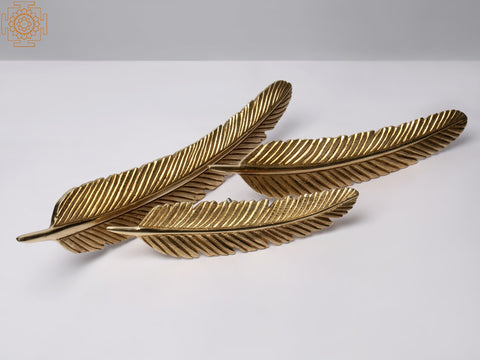 14'' Three Feather Of Birds With Screws | Wall Hanging | Home Decor