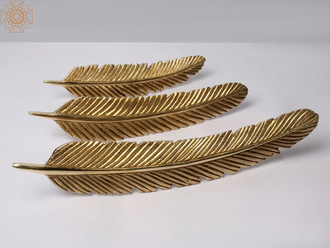 14'' Three Feather Of Birds With Screws | Wall Hanging | Home Decor