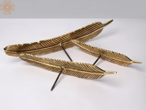 14'' Three Feather Of Birds With Screws | Wall Hanging | Home Decor
