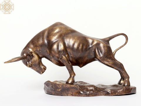 13'' Attacking Angry Bull | Home Decor