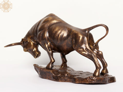13'' Attacking Angry Bull | Home Decor