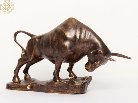 13'' Attacking Angry Bull | Home Decor