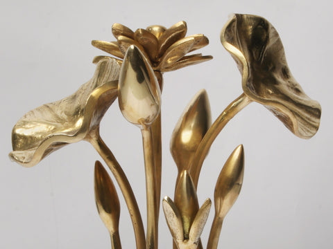 10'' Beautiful Lotus Flower and Buds with stand | Home Decor