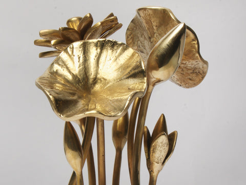 10'' Beautiful Lotus Flower and Buds with stand | Home Decor
