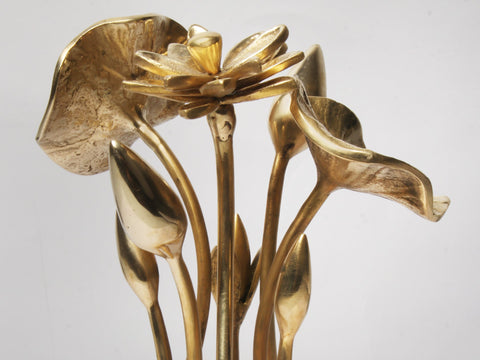 10'' Beautiful Lotus Flower and Buds with stand | Home Decor
