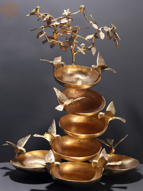 18'' Seven Bowl Bird Bath | Home Decor