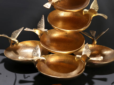 18'' Seven Bowl Bird Bath | Home Decor