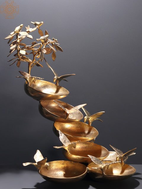 18'' Seven Bowl Bird Bath | Home Decor