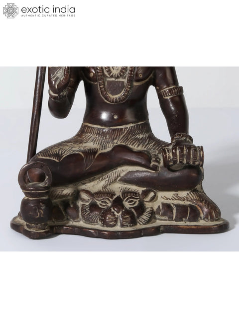 6" Blessing Lord Shiva Idol in Brass