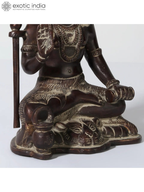 6" Blessing Lord Shiva Idol in Brass