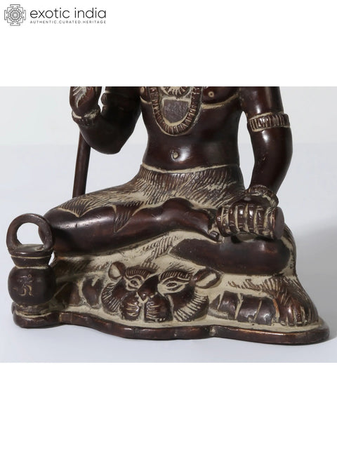 6" Blessing Lord Shiva Idol in Brass