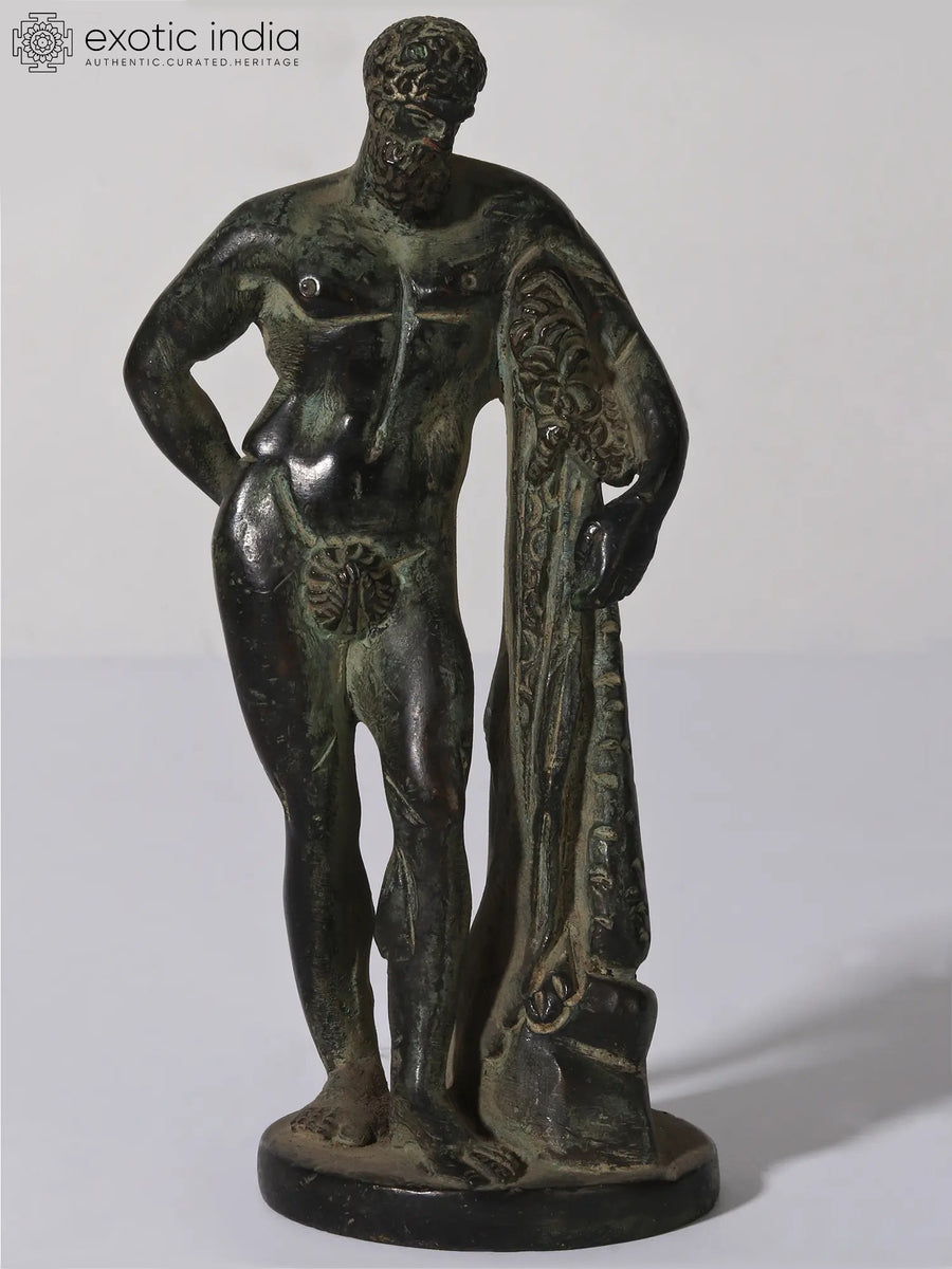 Vintage Brass Hercules Statue