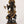 14" Black and Gold Lord Venugopal (Krishna) Playing Flute with Cow | Brass Statue