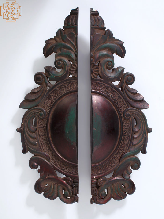 16" Pair of Designer Brass Door Handles