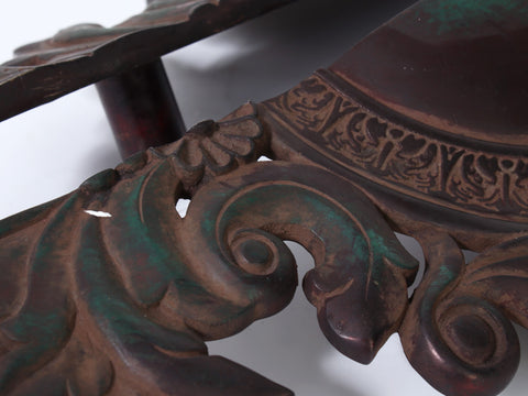 16" Pair of Designer Door Handle in Brass