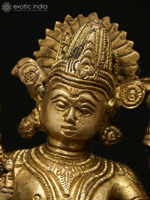 6" Small Matsya Avatara of Lord Vishnu | Brass Statue