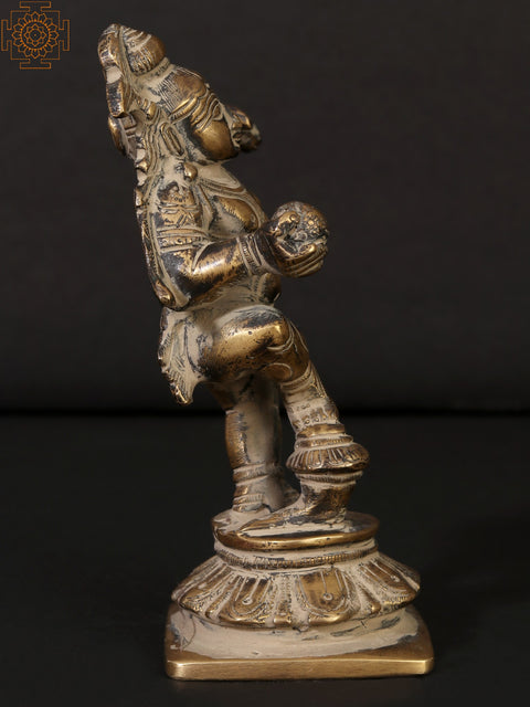 5" Small Dancing Krishna Sculpture in Brass