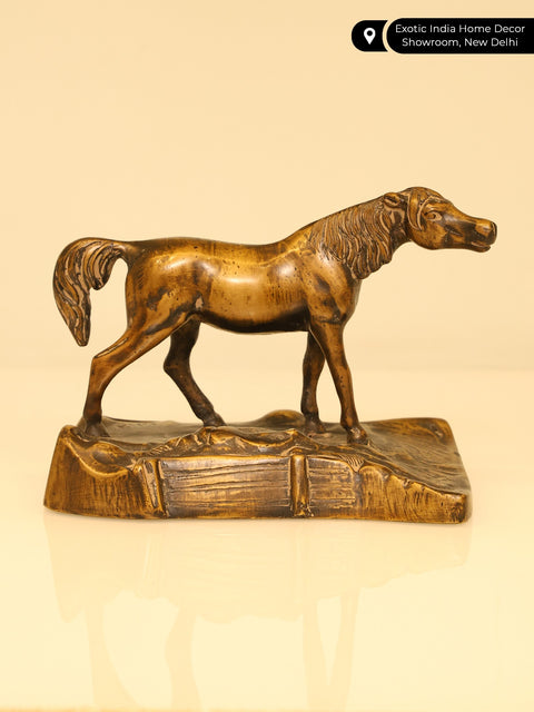 6" Horse in Brass | Decorative Showpiece