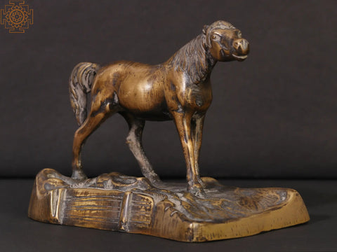 6" Horse in Brass | Decorative Showpiece