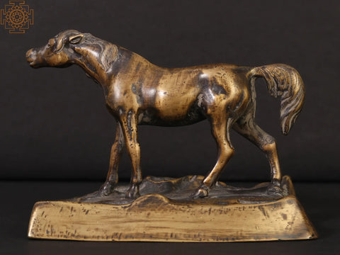6" Horse in Brass | Decorative Showpiece