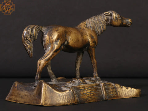 6" Horse in Brass | Decorative Showpiece