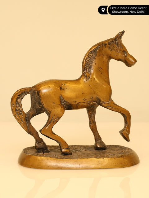 5" Small Walking Horse in Brass