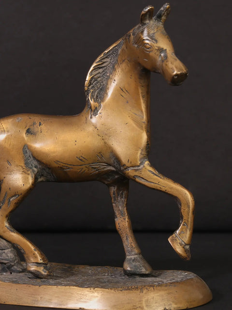 5" Small Walking Horse in Brass
